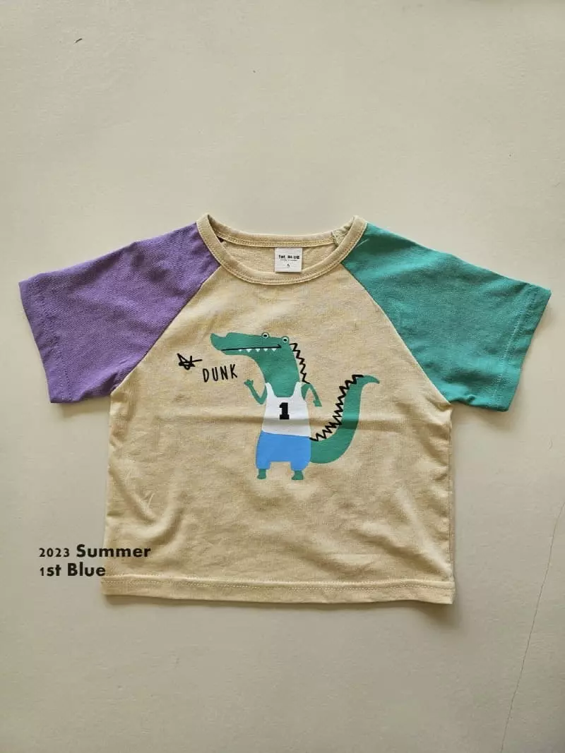 1st Blue - Korean Children Fashion - #prettylittlegirls - Basket Vall Tee - 4