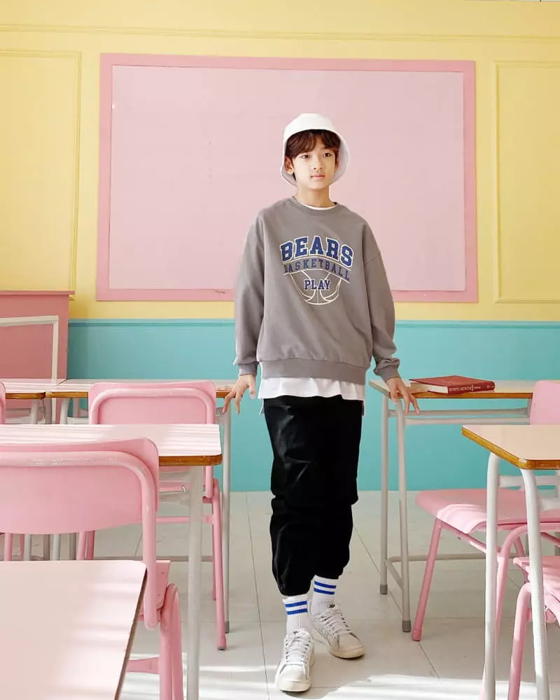 Able - Korean Children Fashion - #littlefashionista - Basket Sweatshirt - 10