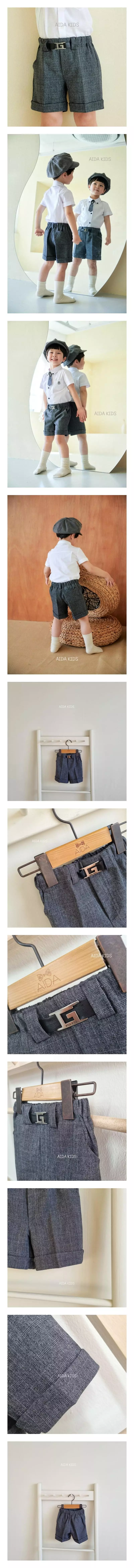 Aida - Korean Children Fashion - #Kfashion4kids - Glen Shorts