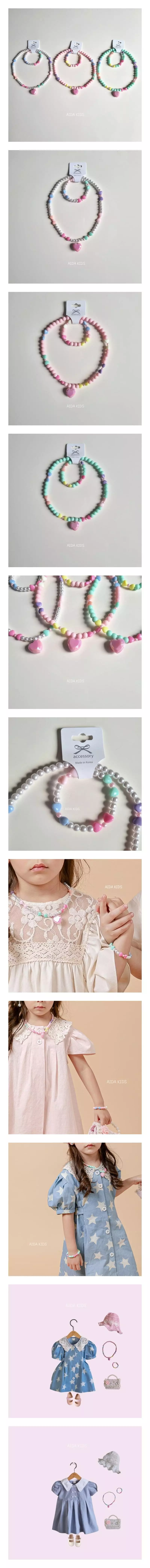 Aida - Korean Children Fashion - #prettylittlegirls - Beads Necklace Bracelet Set