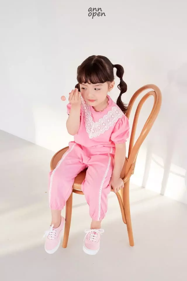 Ann Open - Korean Children Fashion - #fashionkids - Macaroon Lace Tee - 9