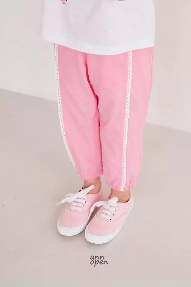 Ann Open - Korean Children Fashion - #kidsshorts - Macaroon Lace Pants - 5