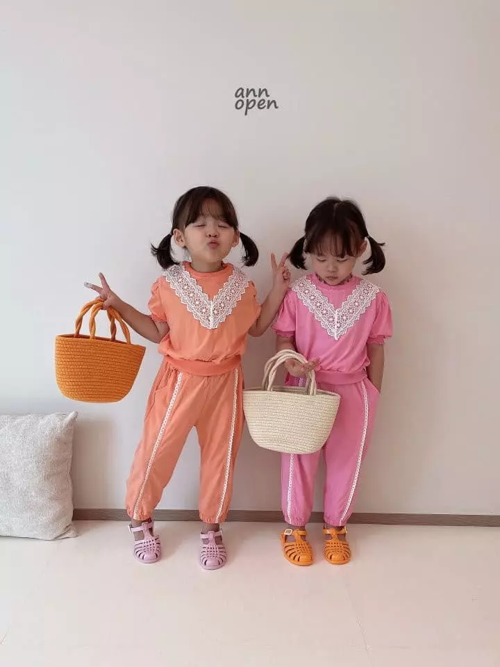 Ann Open - Korean Children Fashion - #kidsshorts - Macaroon Lace Tee - 10