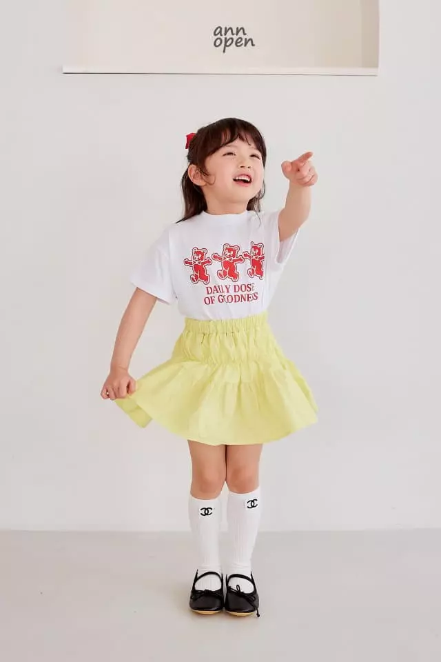 Ann Open - Korean Children Fashion - #prettylittlegirls - Heart Jelly Bear Tee - 2