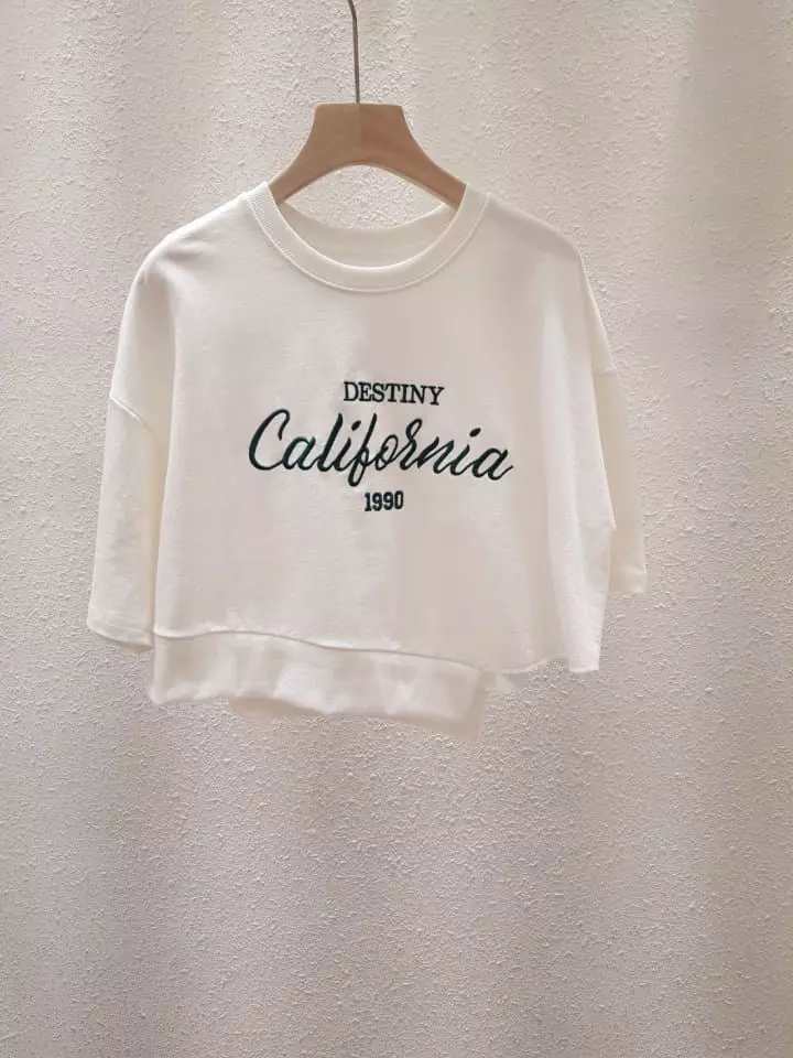 Another Plan - Korean Women Fashion - #momslook - Cali Unbalance Short Sleeves Sweatshirt - 6