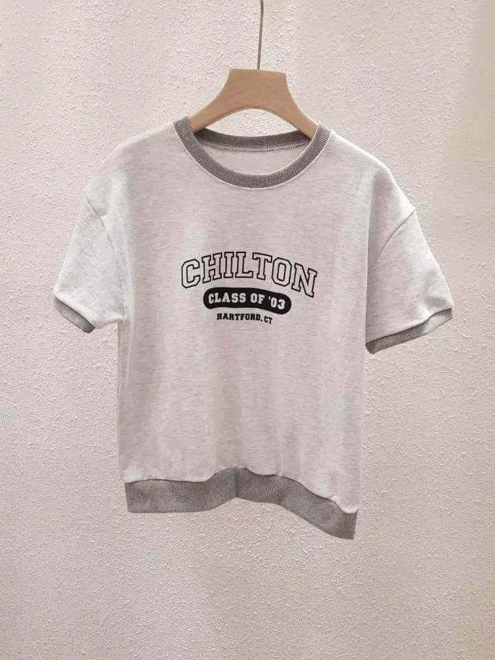 Another Plan - Korean Women Fashion - #momslook - Color Lip Short Sleeves Sweatshirt