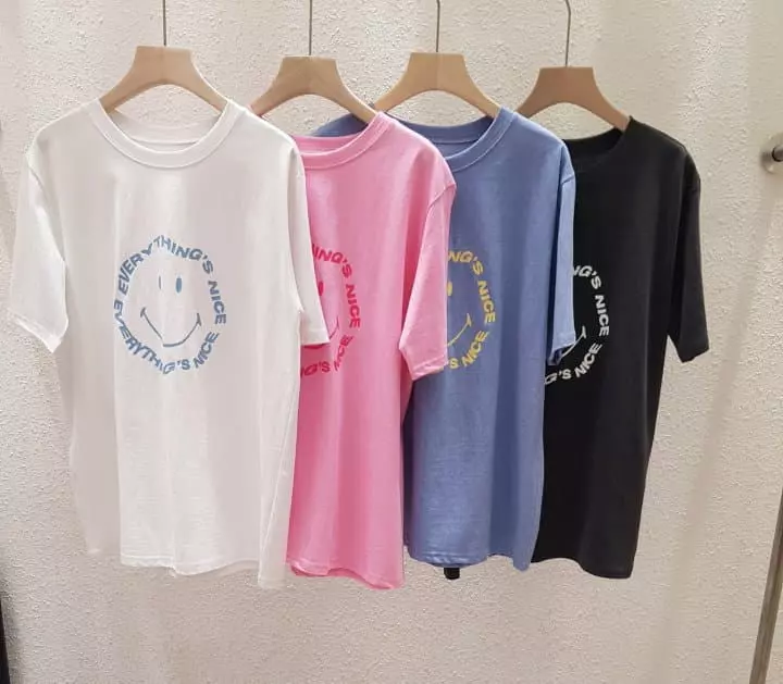 Another Plan - Korean Women Fashion - #womensfashion - Pigment Smile Paint Tee - 12