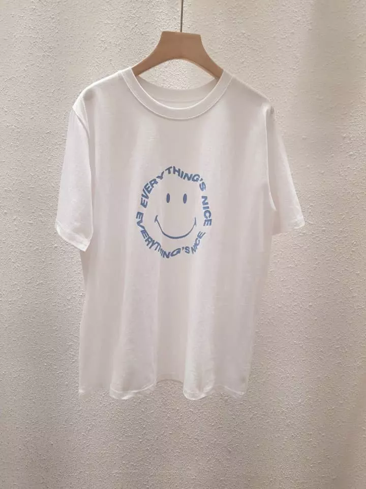 Another Plan - Korean Women Fashion - #womensfashion - Pigment Smile Paint Tee - 6