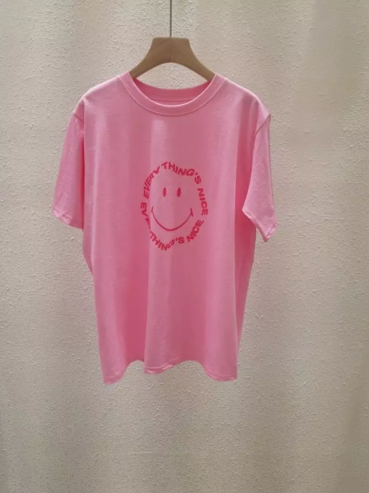 Another Plan - Korean Women Fashion - #womensfashion - Pigment Smile Paint Tee - 8