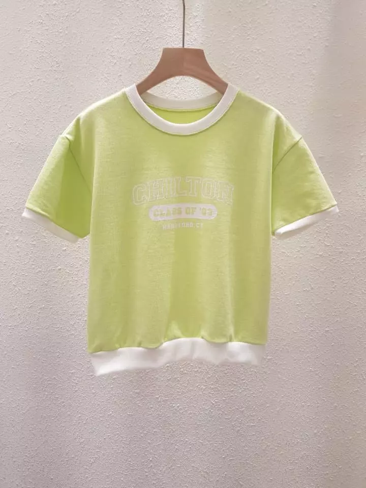 Another Plan - Korean Women Fashion - #womensfashion - Color Lip Short Sleeves Sweatshirt - 8