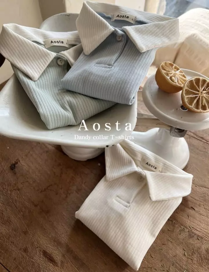Aosta - Korean Children Fashion - #Kfashion4kids - Dandy Collar Tee - 2
