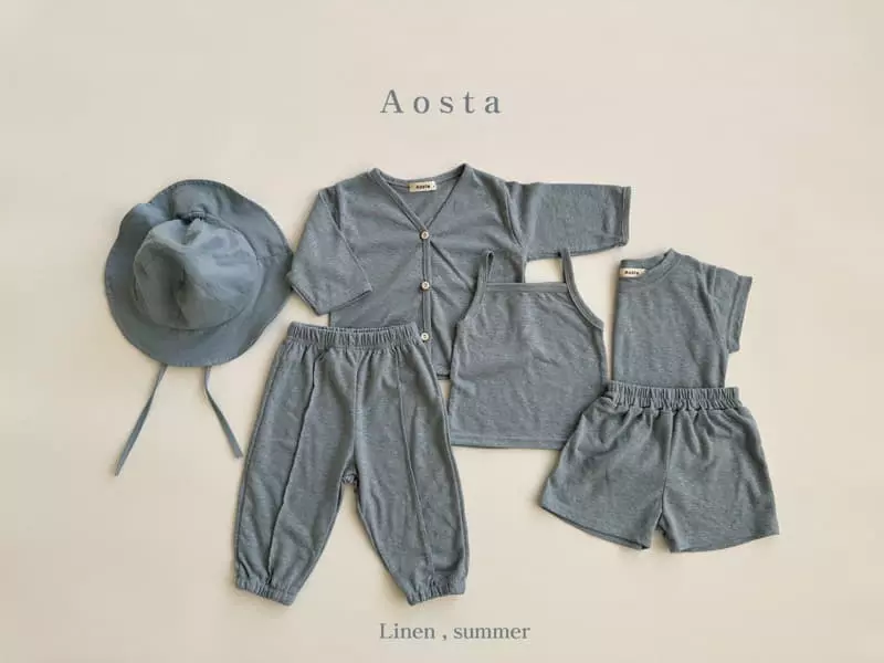 Aosta - Korean Children Fashion - #kidsstore - Linen Sleeveless - 8