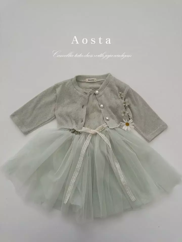 Aosta - Korean Children Fashion - #toddlerclothing - Camellia Tutu One-piece - 3