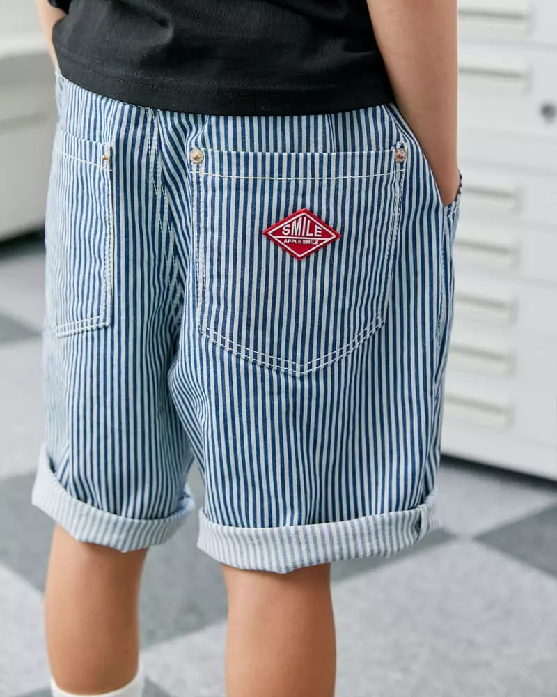 Apple Smile - Korean Children Fashion - #childofig - Stripes Jeans - 5