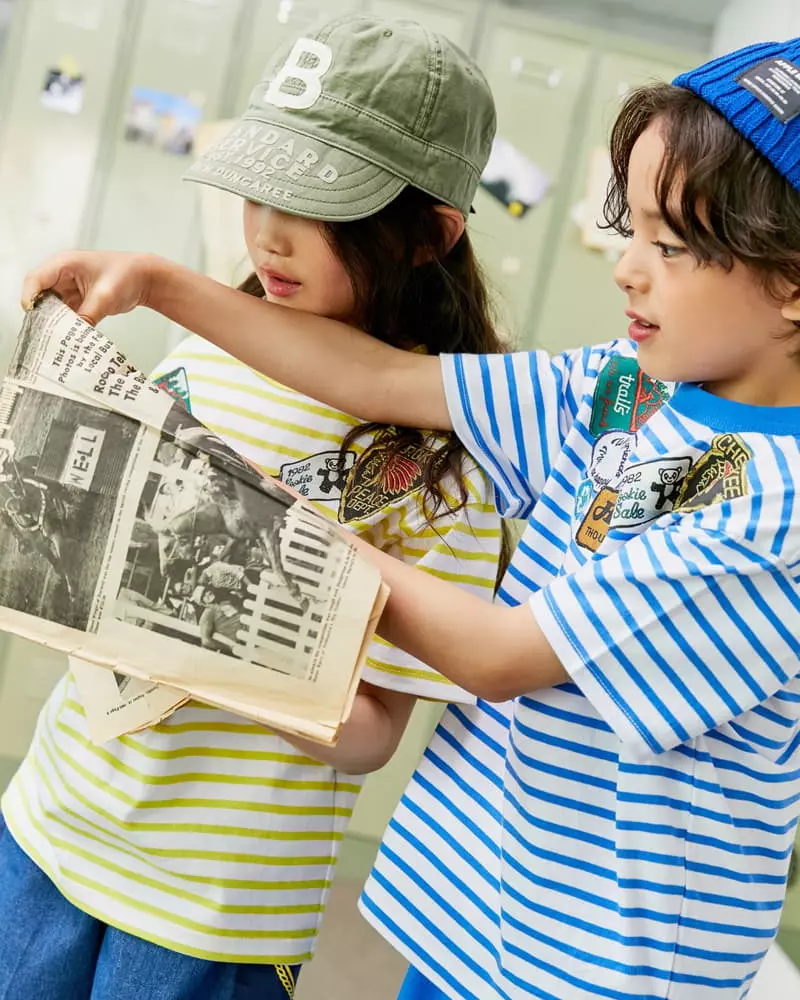 Apple Smile - Korean Children Fashion - #fashionkids - Mark Stripes Tee - 5