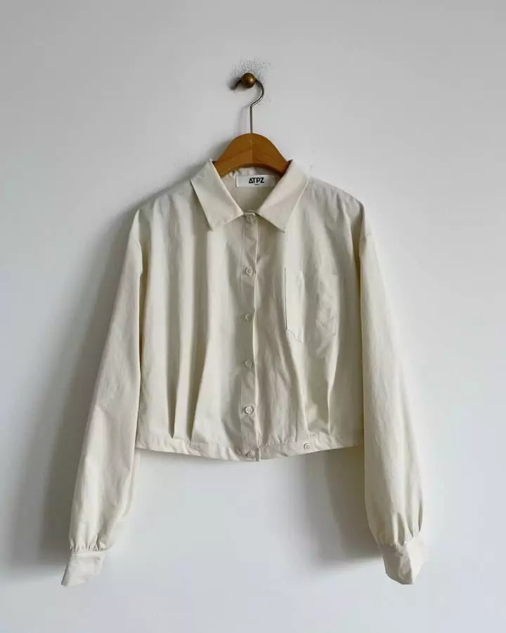 Atpz - Korean Women Fashion - #womensfashion - 2 Way Crop Shirt - 10