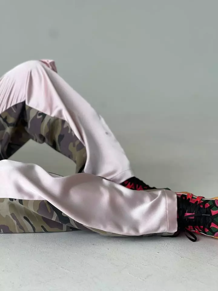 Atpz - Korean Women Fashion - #womensfashion - Satin Cargo Pants - 8