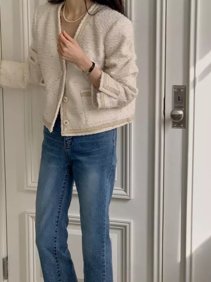 Atthismoment - Korean Women Fashion - #womensfashion - Coin Twid Jacket - 7