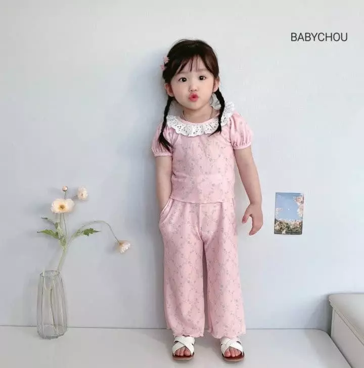 Babychou - Korean Children Fashion - #childofig - Mini Tinkle Top Bottom Set - 7