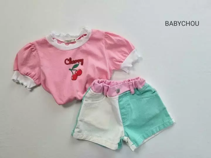 Babychou - Korean Children Fashion - #fashionkids - Cherry Puff Tee - 10