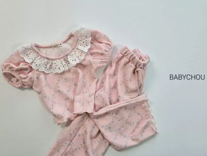 Babychou - Korean Children Fashion - #minifashionista - Mini Tinkle Top Bottom Set - 2