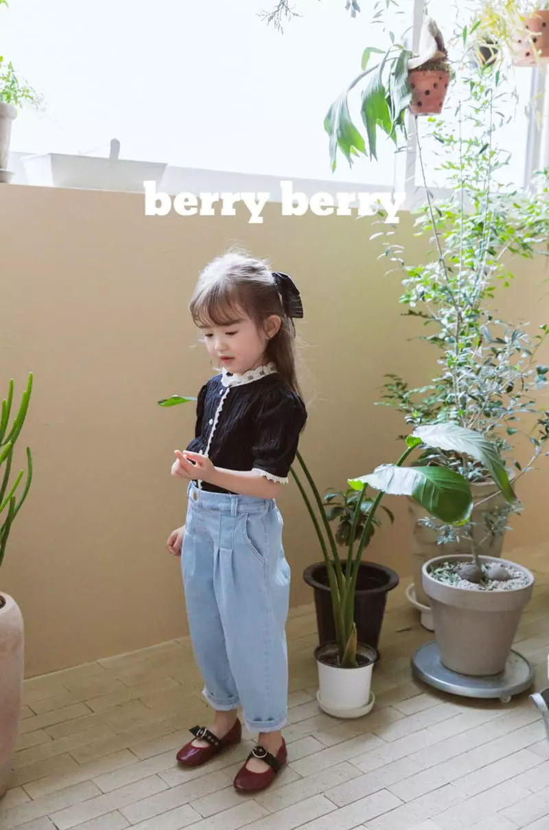 Berry Berry - Korean Children Fashion - #childofig - Circle Denim Jeans - 4