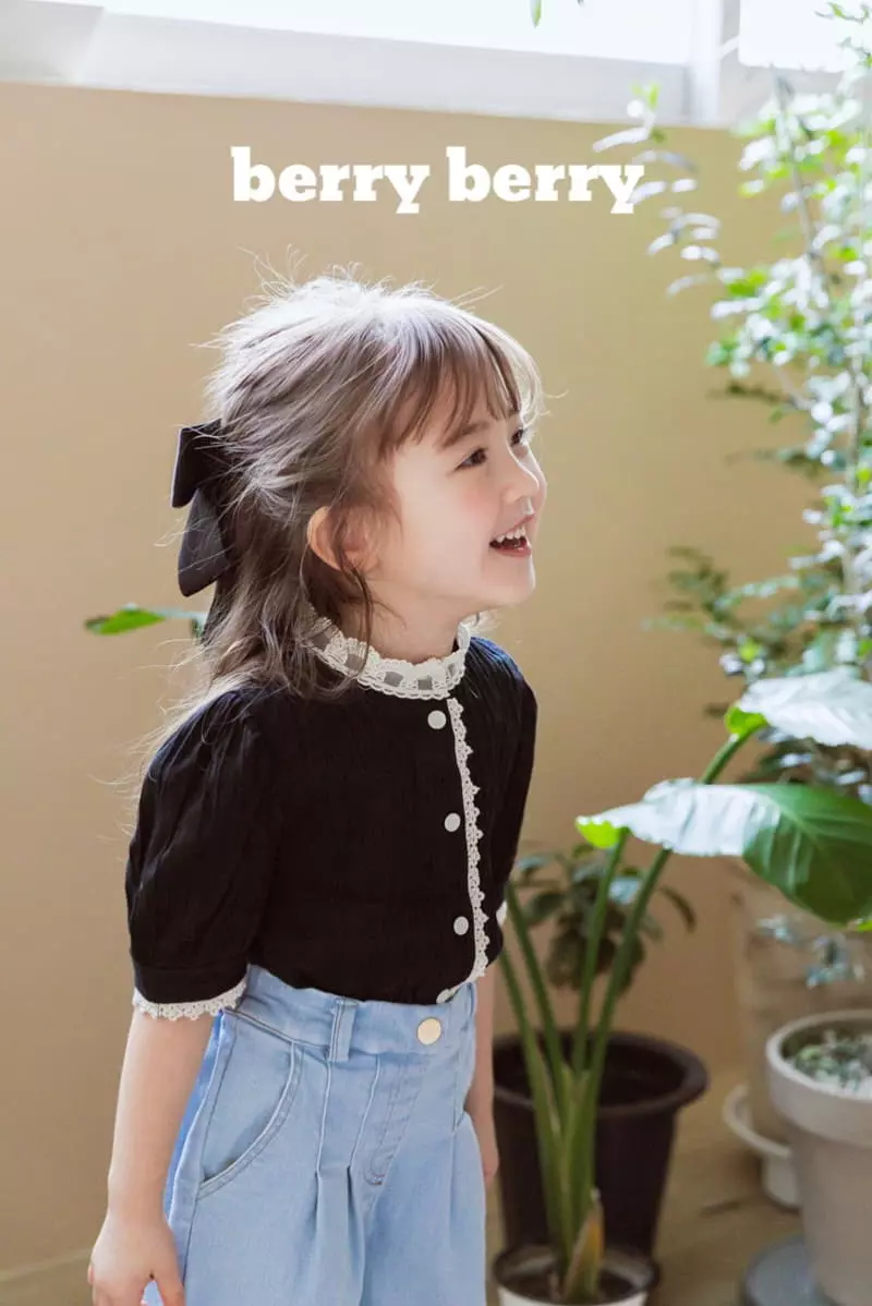 Berry Berry - Korean Children Fashion - #stylishchildhood - Circle Denim Jeans - 2