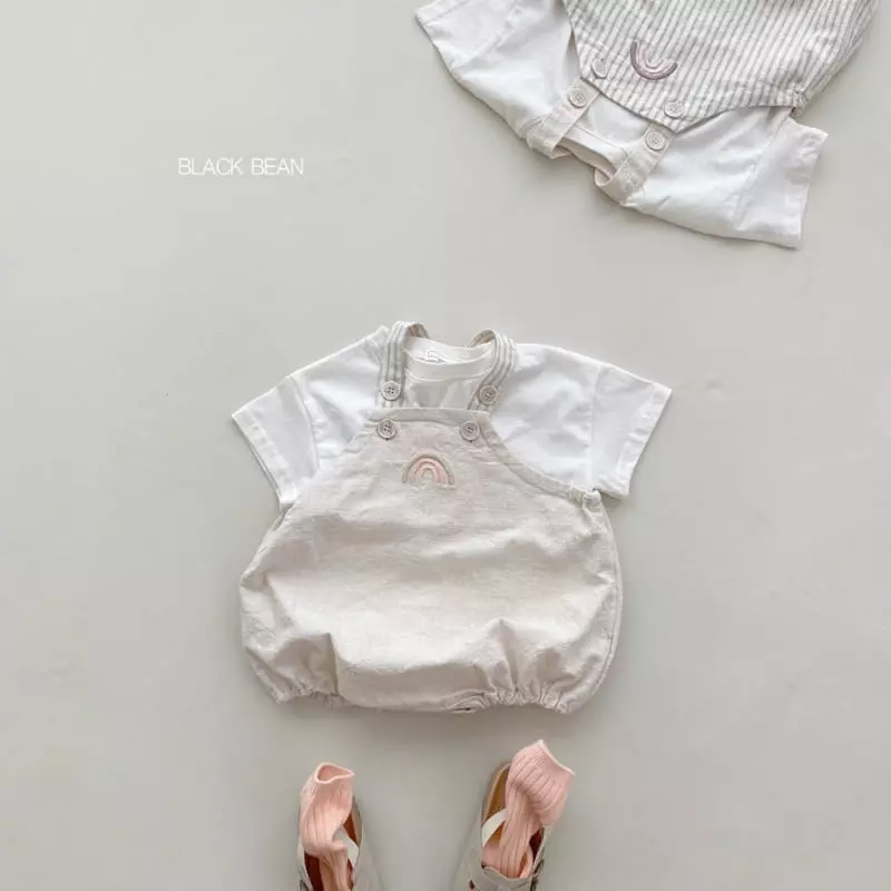 Black Bean - Korean Baby Fashion - #babyclothing - Bebe Morning Dungarees Set - 10