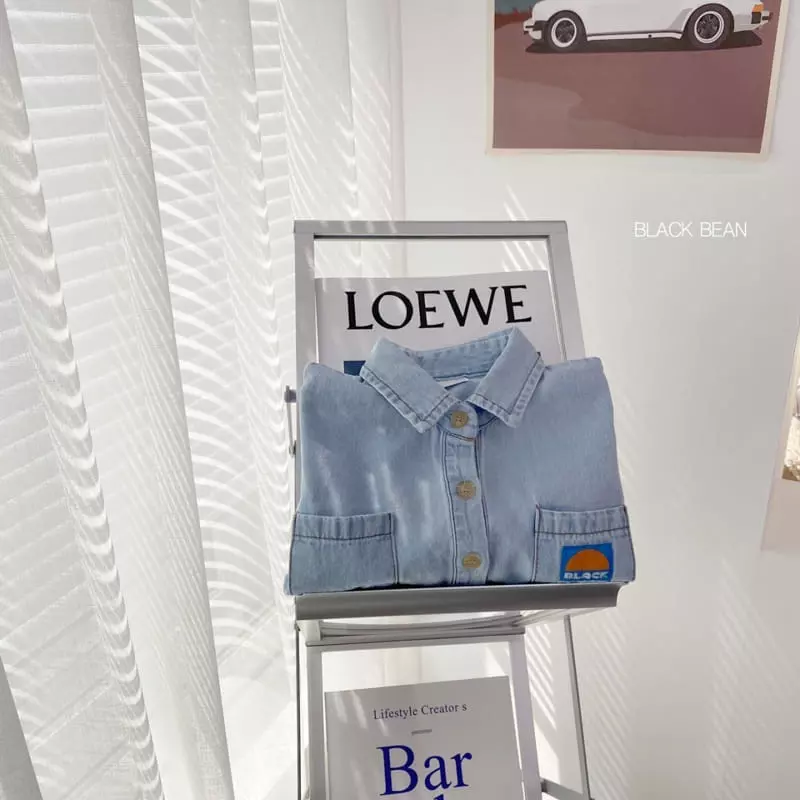 Black Bean - Korean Baby Fashion - #babyootd - Bebe Junny Denim Bodysuit - 11