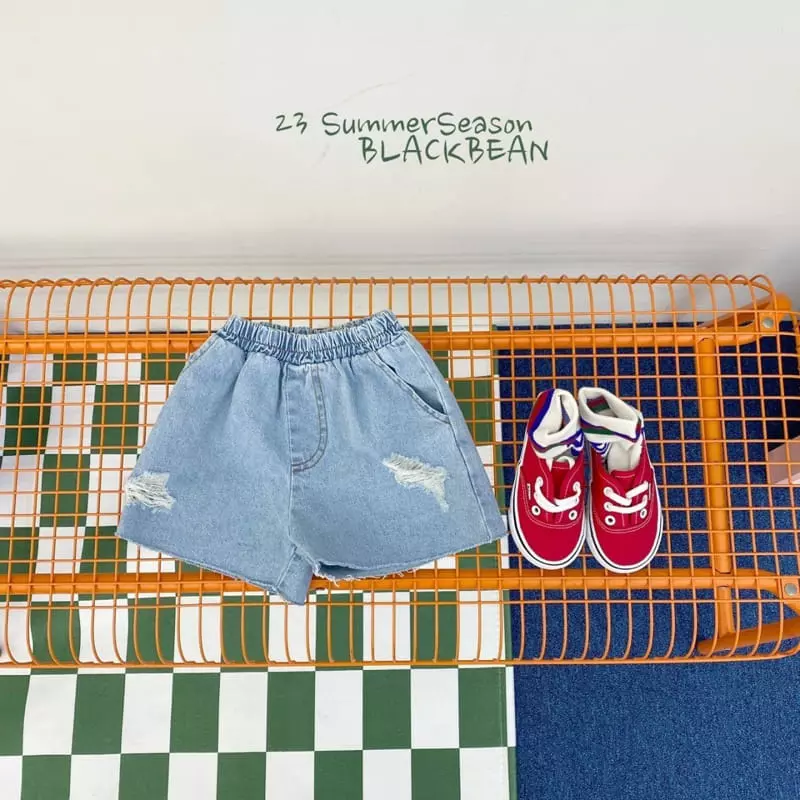 Black Bean - Korean Children Fashion - #childrensboutique - 615 Vintage Denim Shorts - 10