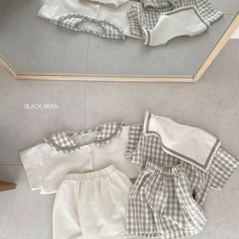 Black Bean - Korean Children Fashion - #discoveringself - Mood Top Bottom Set - 4