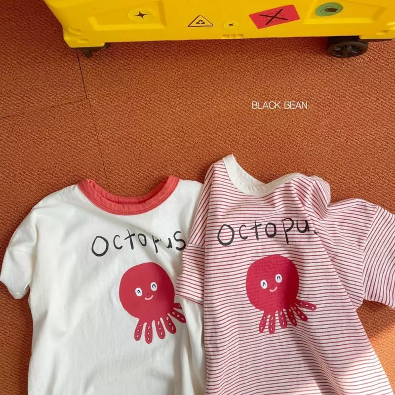 Black Bean - Korean Children Fashion - #kidzfashiontrend - Octopus Tee - 8