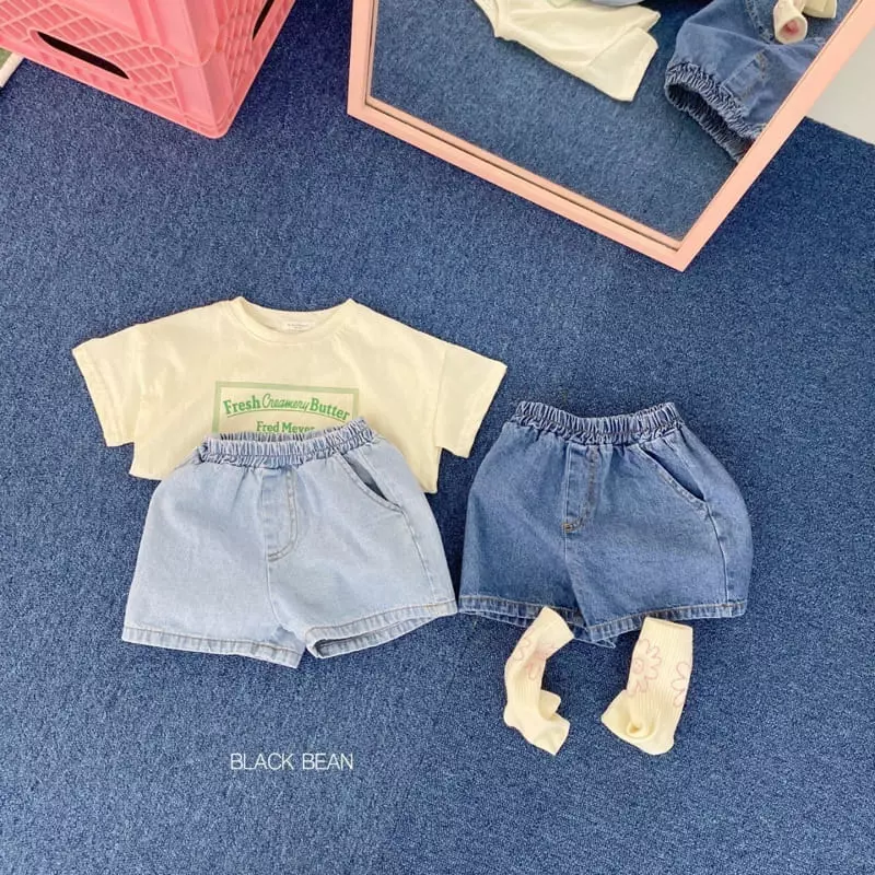 Black Bean - Korean Children Fashion - #Kfashion4kids - 617 Vintage Denim Shorts - 4