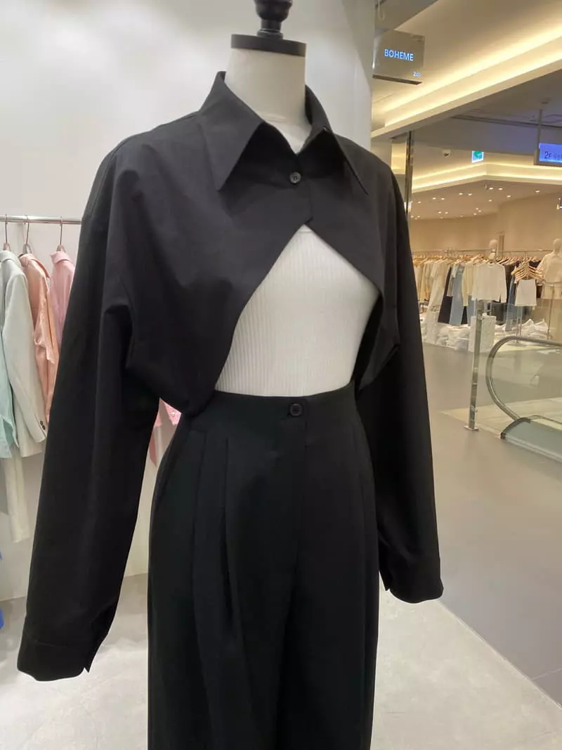 Boheme - Korean Women Fashion - #romanticstyle - Crop Shirt - 2