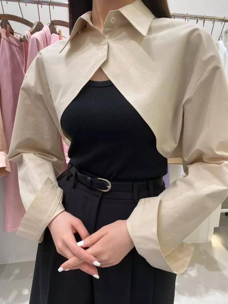 Boheme - Korean Women Fashion - #shopsmall - Crop Shirt - 3