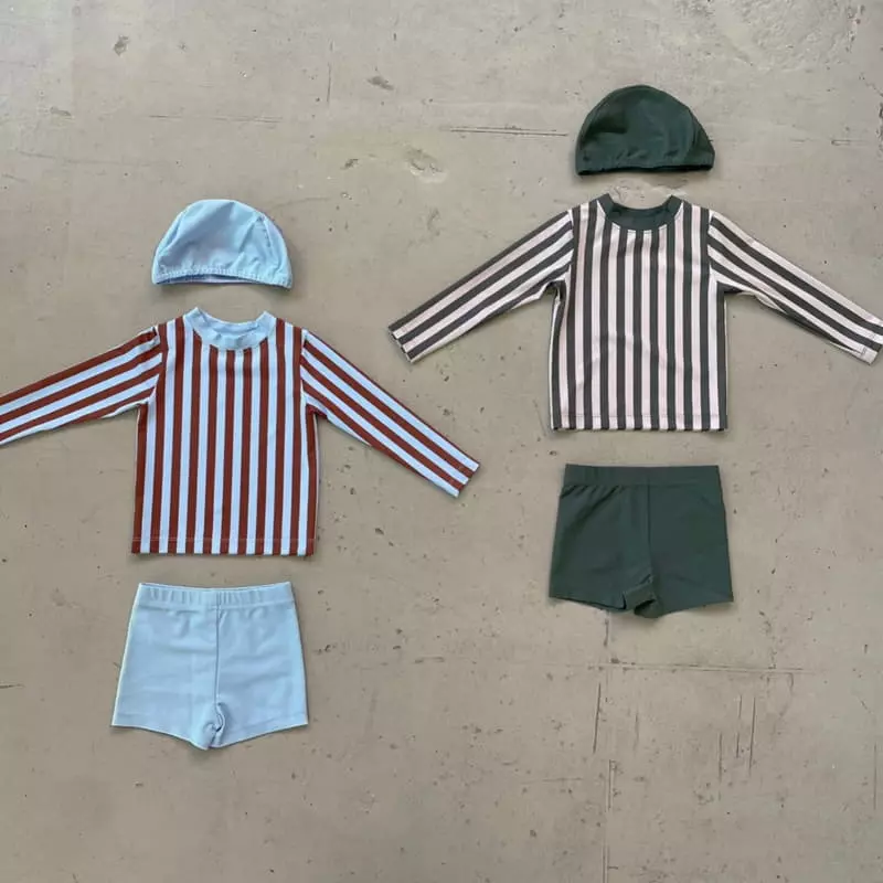 Bonobutton - Korean Children Fashion - #designkidswear - Frog Rashguard Set - 4