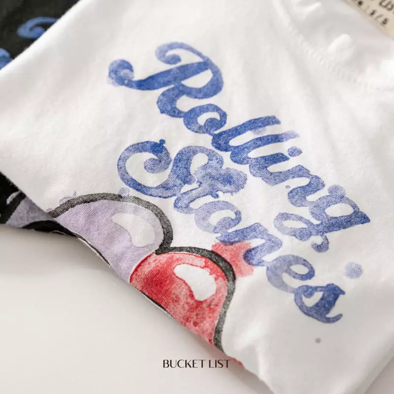 Bucket List - Korean Children Fashion - #Kfashion4kids - Rolling Short Sleeves Tee - 6