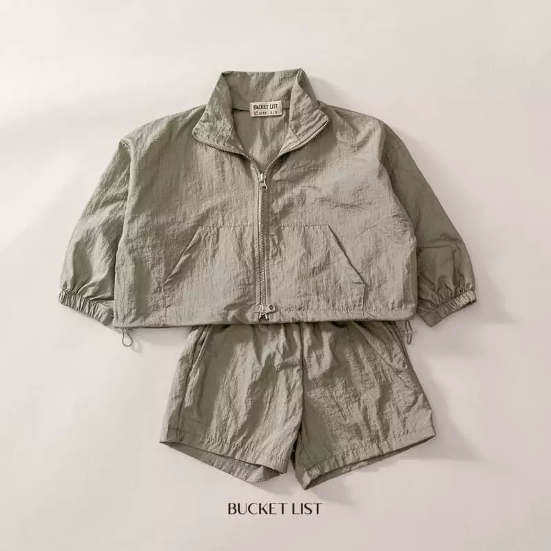 Bucket List - Korean Children Fashion - #childrensboutique - Two Way Windbreaker Top Bottom Set
