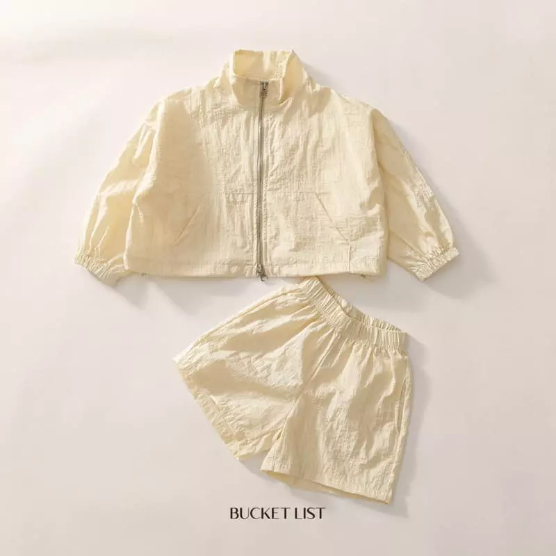Bucket List - Korean Children Fashion - #designkidswear - Two Way Windbreaker Top Bottom Set - 2