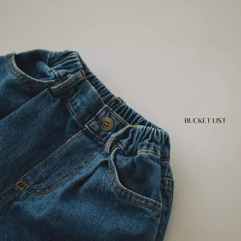Bucket List - Korean Children Fashion - #fashionkids - Crunch Denim Jeans - 5