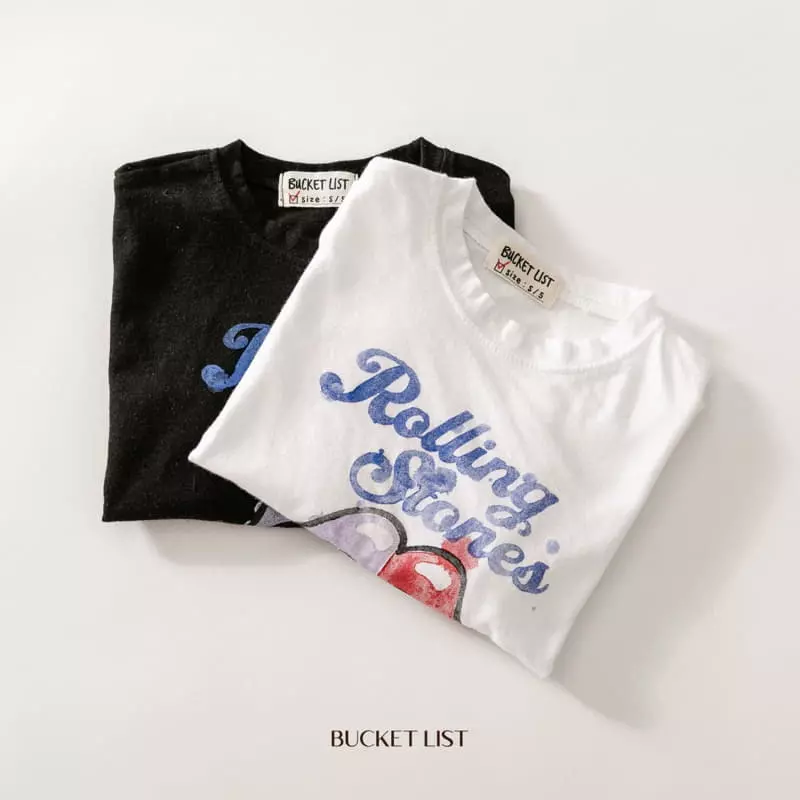 Bucket List - Korean Children Fashion - #kidsshorts - Rolling Short Sleeves Tee - 3