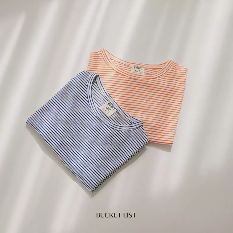 Bucket List - Korean Children Fashion - #kidsstore - Ade Stripes Tee - 8