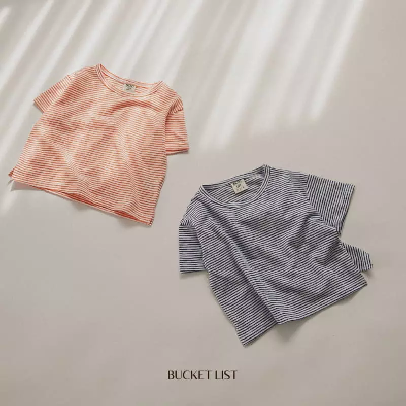 Bucket List - Korean Children Fashion - #kidzfashiontrend - Ade Stripes Tee - 9