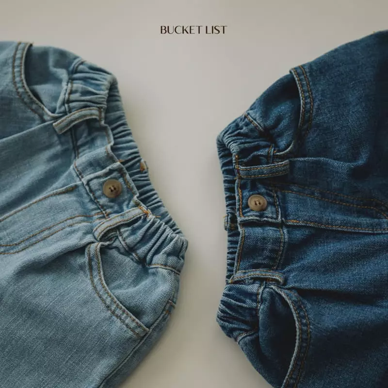 Bucket List - Korean Children Fashion - #kidzfashiontrend - Crunch Denim Jeans - 8