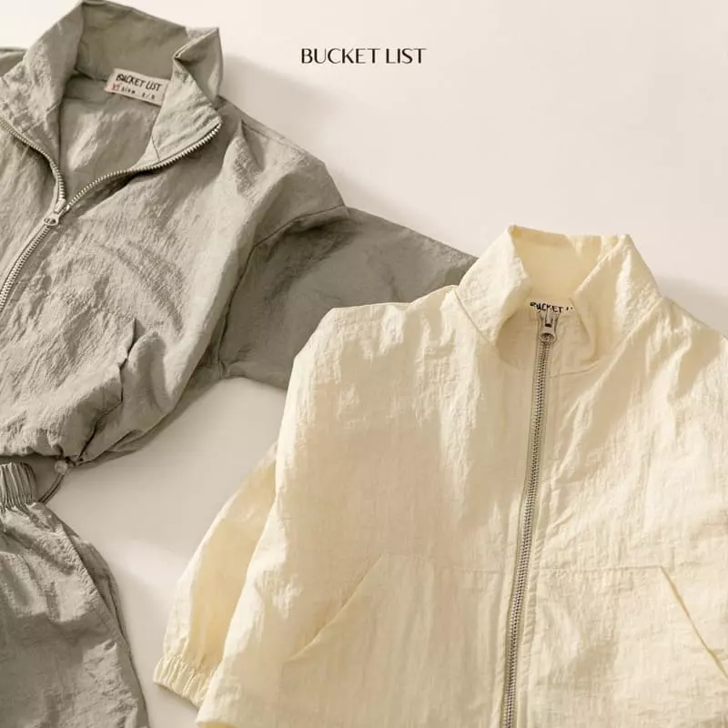 Bucket List - Korean Children Fashion - #minifashionista - Two Way Windbreaker Top Bottom Set - 11