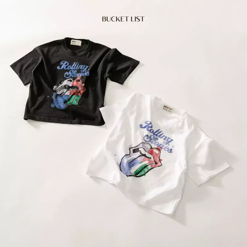 Bucket List - Korean Children Fashion - #prettylittlegirls - Rolling Short Sleeves Tee - 10