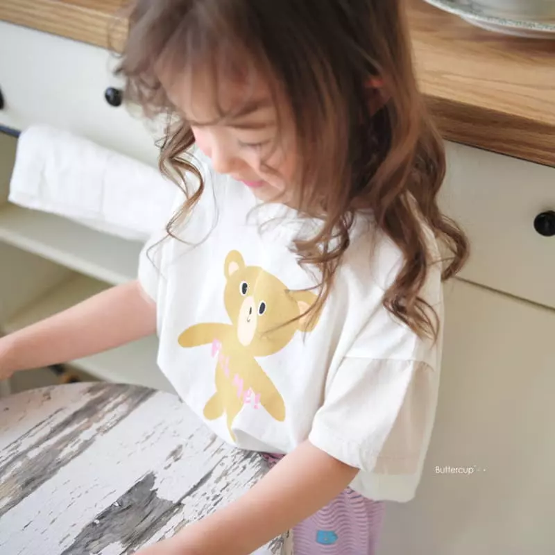 Buttercup - Korean Children Fashion - #childofig - Pick Me Bear Color Tee - 4