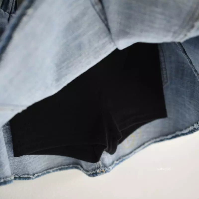 Buttercup - Korean Children Fashion - #kidsshorts - Whole Denim Skirt Leggings - 2