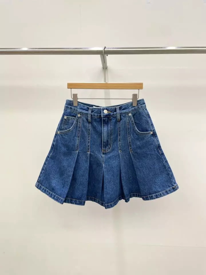 Charlotte - Korean Women Fashion - #womensfashion - 947 Denim Pleats Skirt - 3