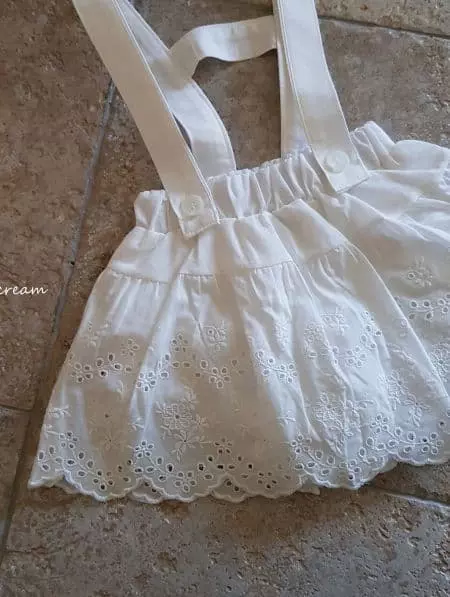 Choucream - Korean Baby Fashion - #babyoutfit - Bebe Lace Dungarees Frill Bloomer - 12